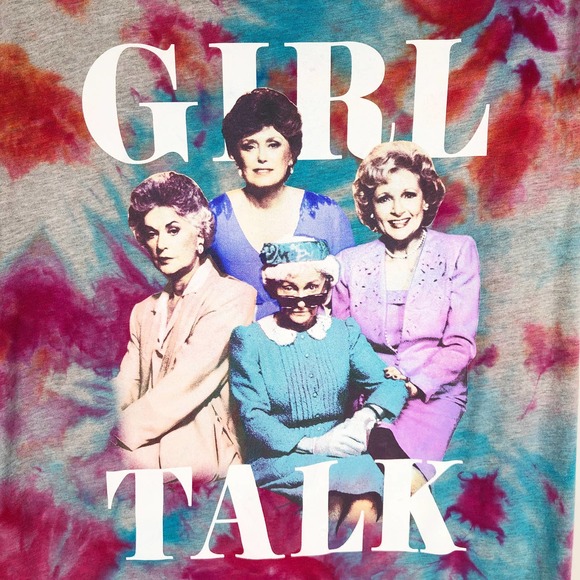 Golden Girls Tie‎ Dye Womens Size Small Tee Shirt Pink Blue Gray Top 767 - Picture 5 of 11